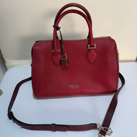 Kate Spade Red ZIP CODE Medium Satchel bag *NEW* *VINTAGE* - Picture 3 of 10